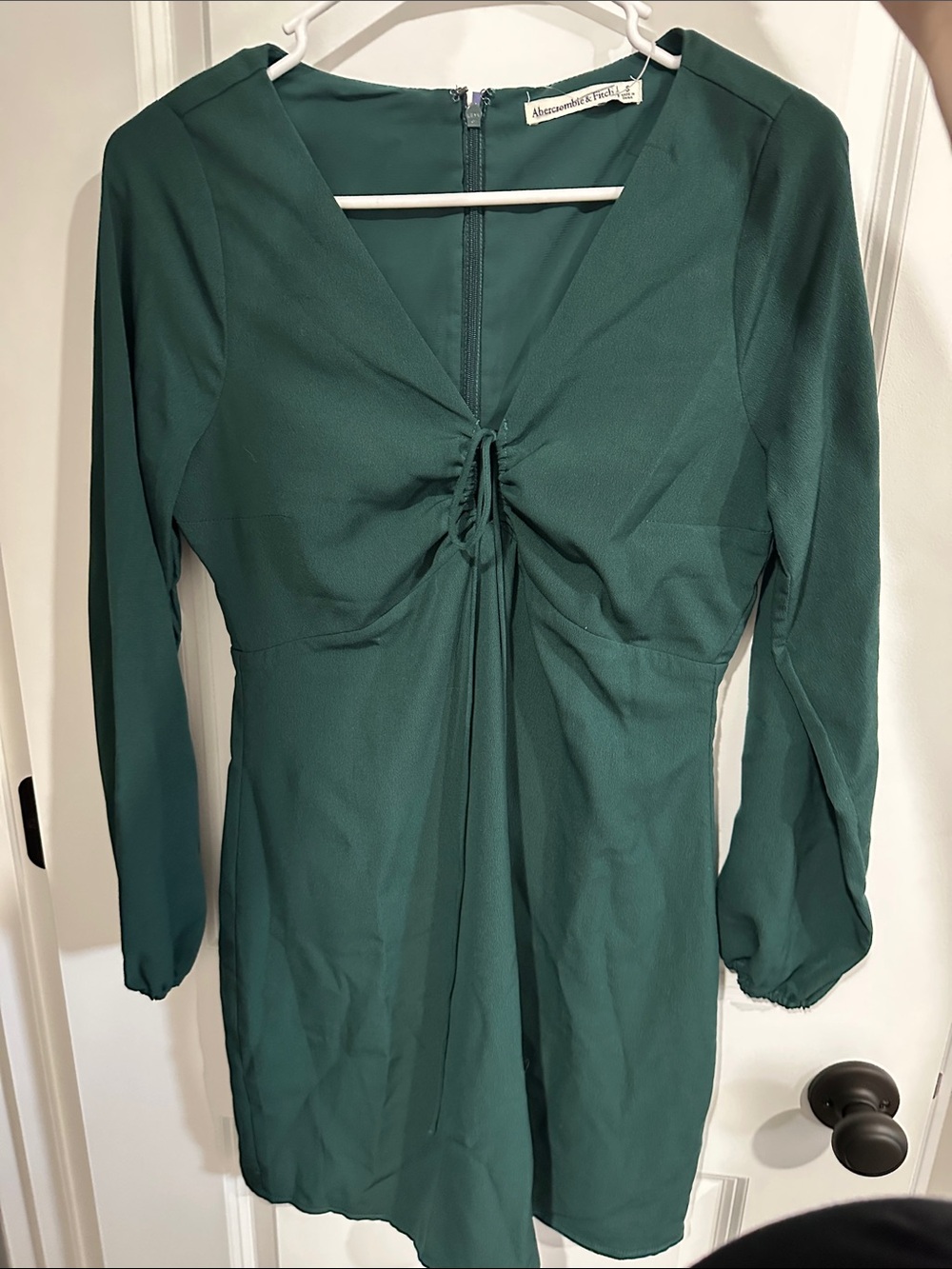 Abercrombie & Fitch Deep Green Long Sleeve Mini Dress